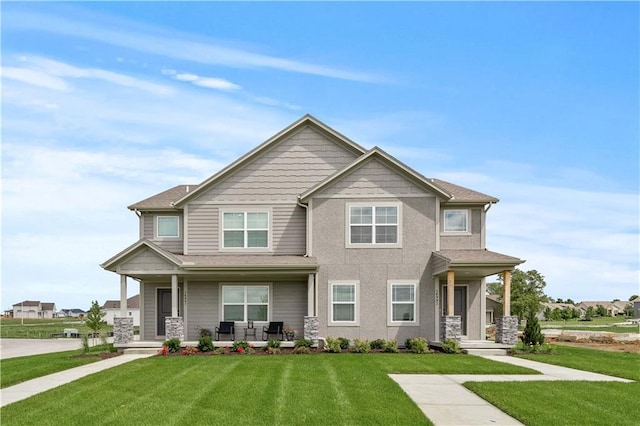 16993 W 164th Ter, Olathe, KS 66062 - craftsman-style house with a porch and a front yard