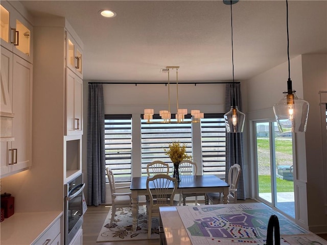 16445 S Elmridge St, Olathe, KS 66062 - dining area with recessed lighting and light wood finished floors