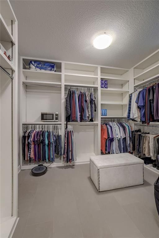 view of walk in closet