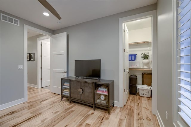 interior space featuring light wood-type flooring