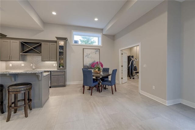 interior space featuring sink