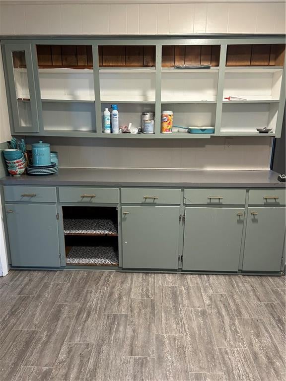 kitchen featuring light hardwood / wood-style flooring