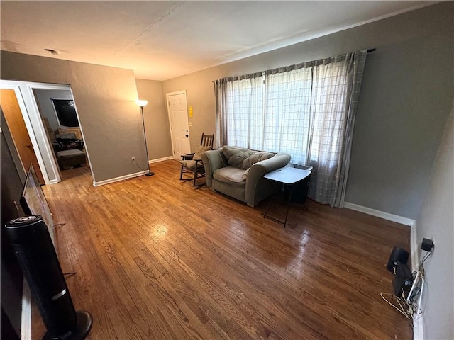 living room featuring hardwood / wood-style floors