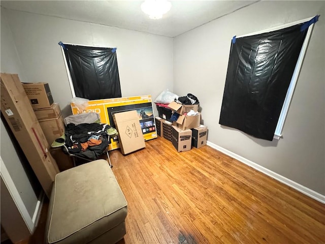 interior space with wood-type flooring