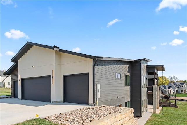 view of home's exterior featuring a garage