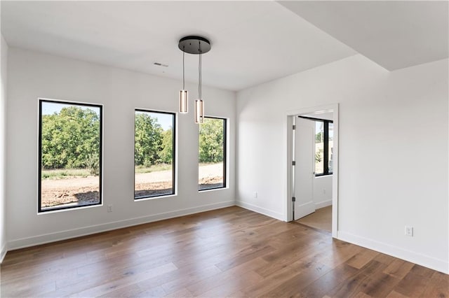 empty room with wood-type flooring