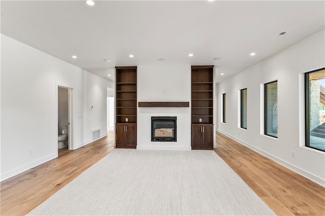 living room featuring light hardwood / wood-style flooring