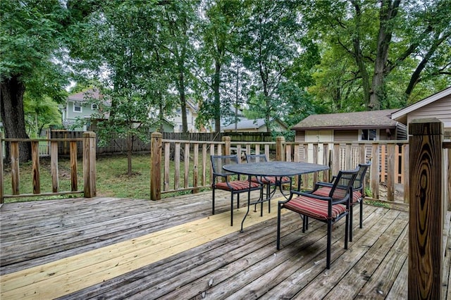 view of wooden terrace