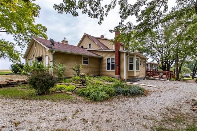 exterior space featuring a deck