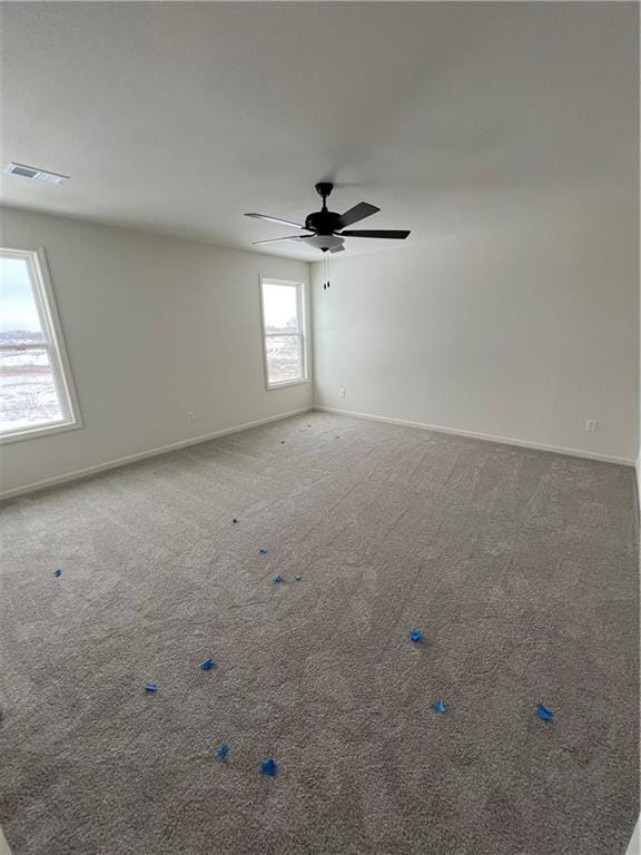 view of carpeted spare room