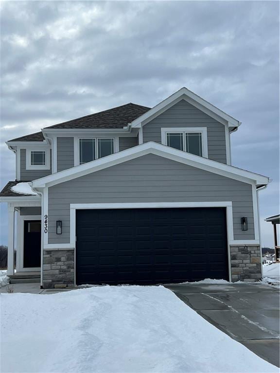 view of front of house featuring a garage