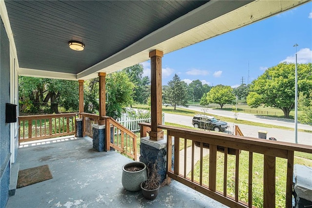 exterior space with a porch