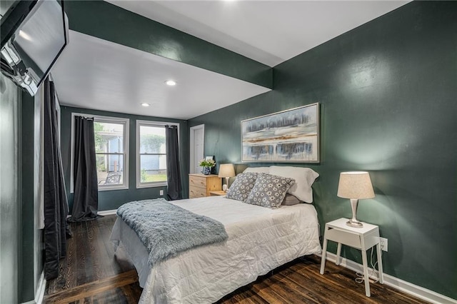 2937 Paseo Blvd, Kansas City, MO 64109 - bedroom with wood finished floors, baseboards, and recessed lighting