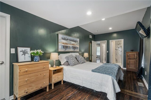 2937 Paseo Blvd, Kansas City, MO 64109 - bedroom with wood finished floors, baseboards, and recessed lighting