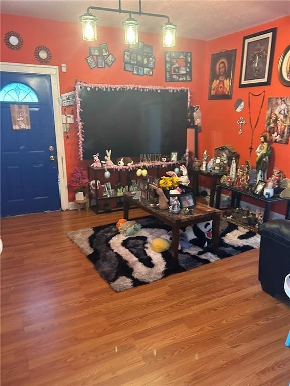 living room featuring hardwood / wood-style floors