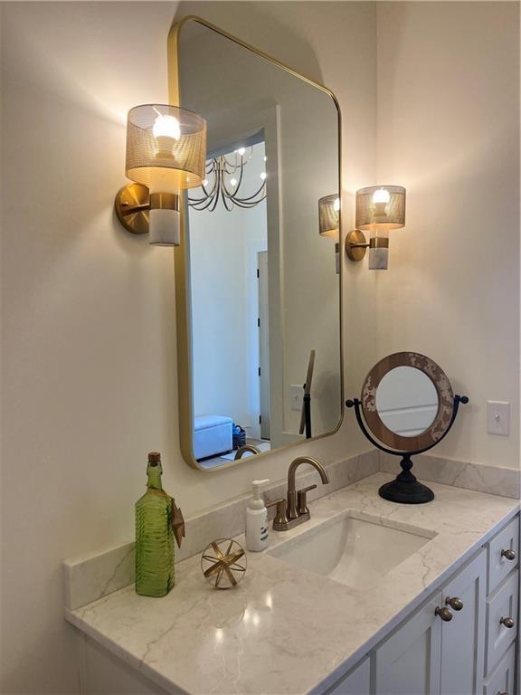 bathroom with vanity