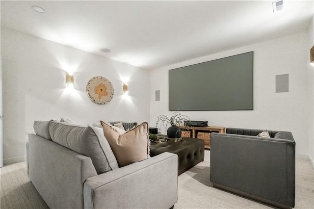 1816 NE Lashbrook Cir, Lees Summit, MO 64086 - cinema room featuring light carpet and visible vents