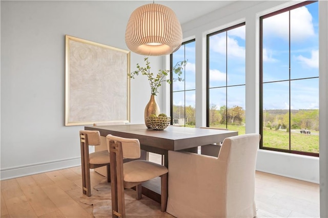 1816 NE Lashbrook Cir, Lees Summit, MO 64086 - dining room featuring light wood-type flooring and baseboards
