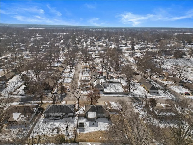 view of snowy aerial view