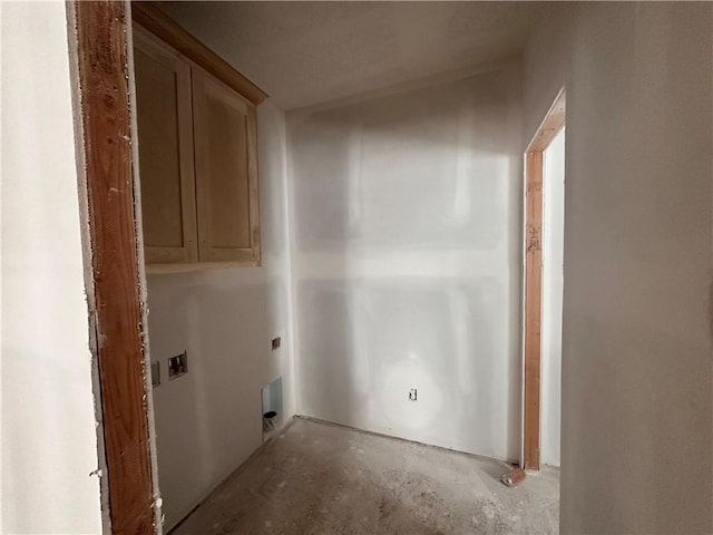 laundry room with cabinets and hookup for a washing machine