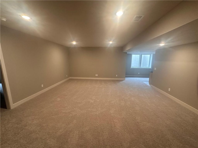 interior space with light colored carpet