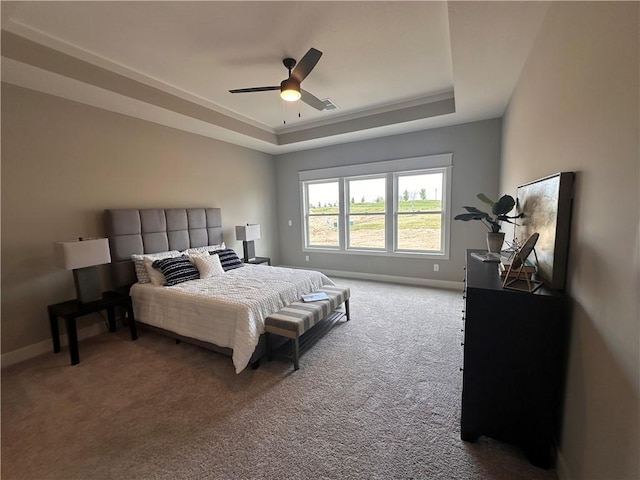 2007 Foxtail Pt, Kearney, MO 64060 - carpeted bedroom with a raised ceiling and a ceiling fan