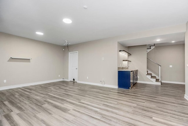 interior space with light wood-type flooring