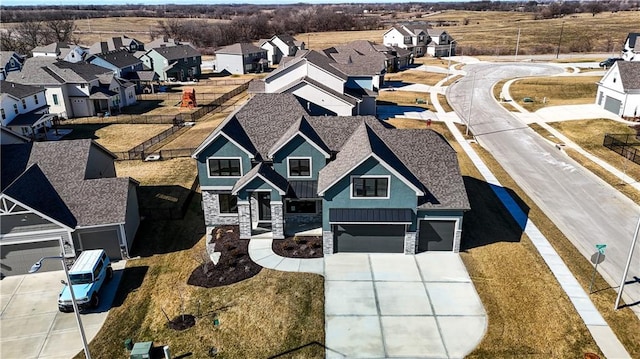 birds eye view of property featuring a residential view