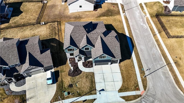 birds eye view of property featuring a residential view