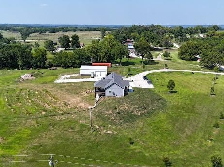 aerial view featuring a rural view