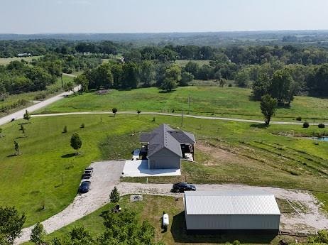 bird's eye view with a rural view