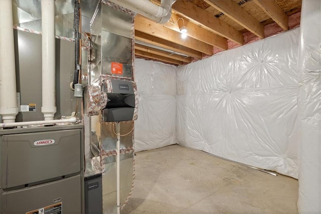 8732 N Lewis Ave, Kansas City, MO 64157 - unfinished below grade area with heating unit