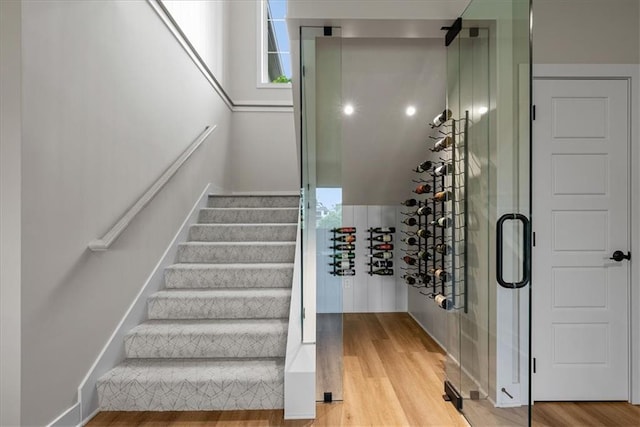 8720 N Lewis Ave, Kansas City, MO 64157 - wine area featuring light wood-style flooring