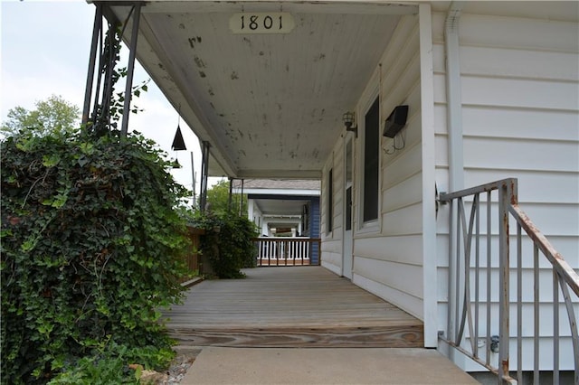 exterior space featuring covered porch