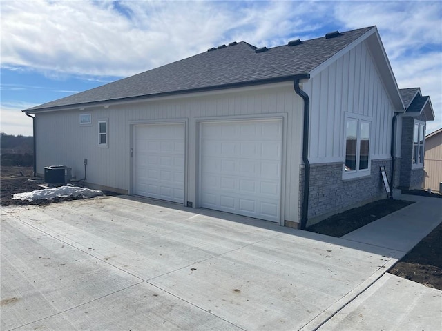 view of home's exterior featuring a garage