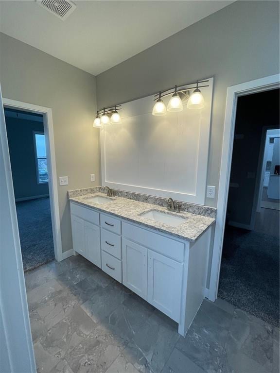 bathroom with vanity