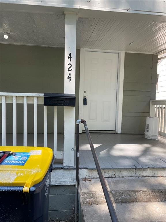 view of doorway to property