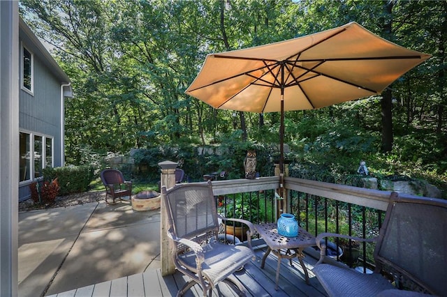 view of wooden deck