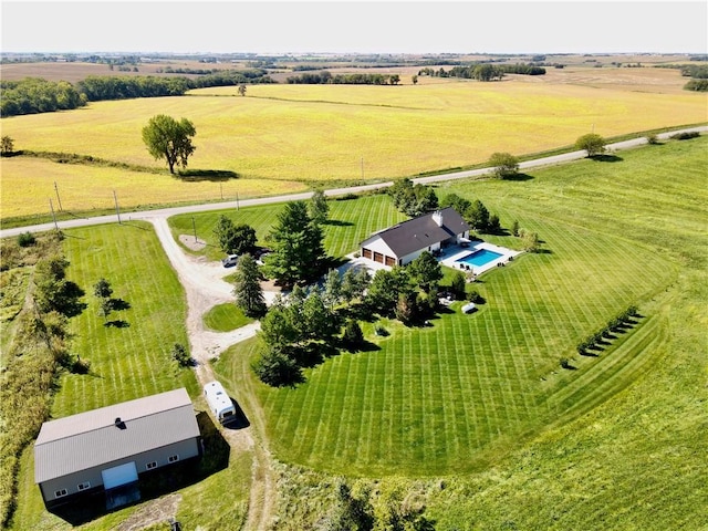 drone / aerial view featuring a rural view