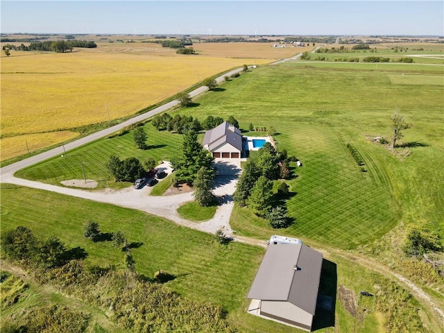 drone / aerial view featuring a rural view