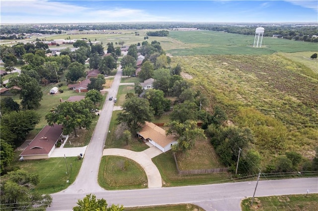 aerial view featuring a rural view