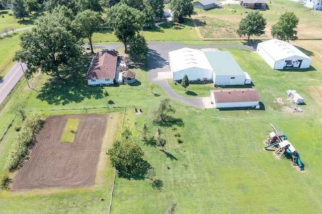 drone / aerial view featuring a rural view