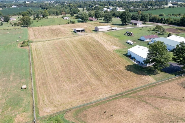 aerial view with a rural view