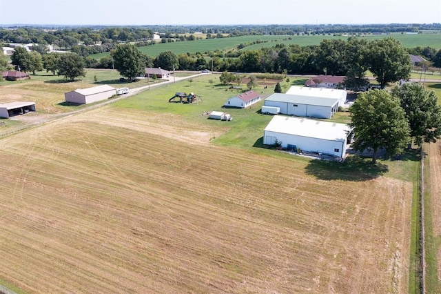 aerial view with a rural view