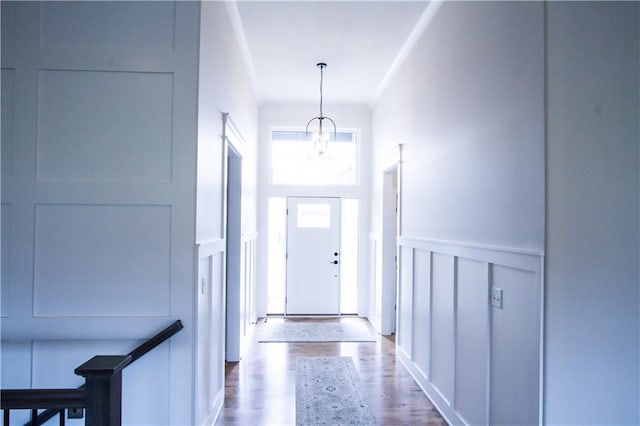 entrance foyer featuring hardwood / wood-style flooring