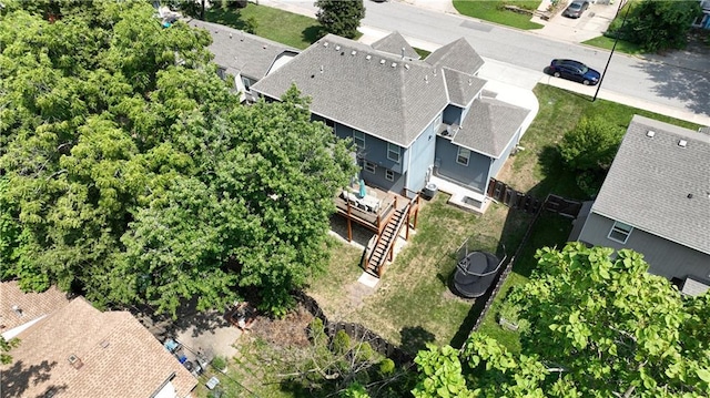 aerial view with a residential view