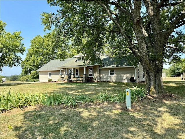 back of house featuring a yard