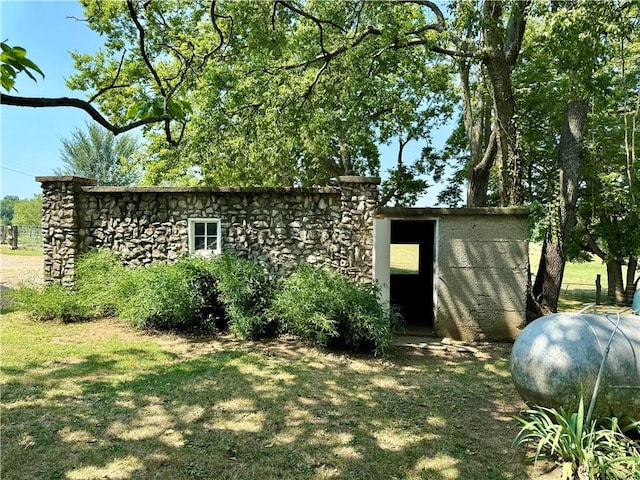 exterior space with a front lawn