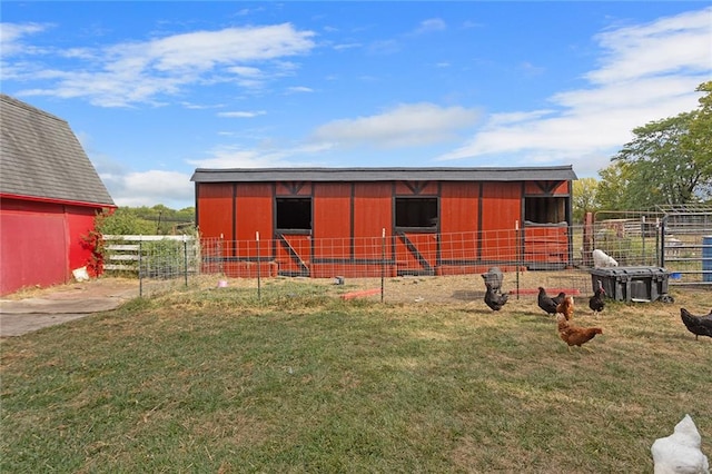 exterior space with an outdoor structure