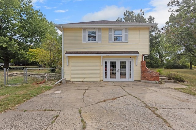 exterior space with french doors